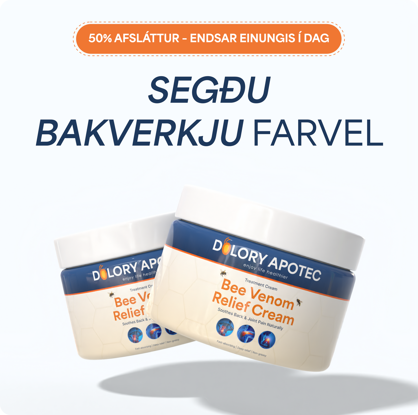 DOLORY APOTEC™ LIÐAKREMA | Léttir náttúrulega liðverk og stirðleika á örfáum mínútum