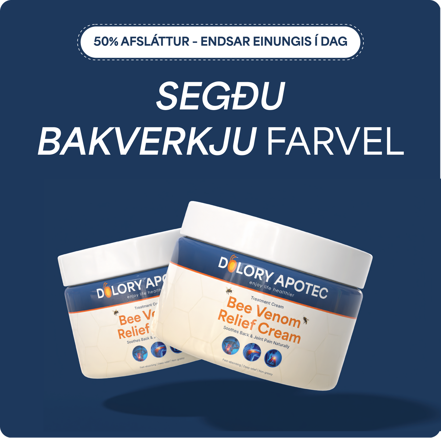 DOLORY APOTEC™ LIÐAKREMA | Léttir náttúrulega liðverk og stirðleika á örfáum mínútum