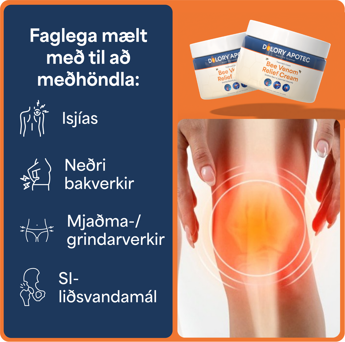 DOLORY APOTEC™ LIÐAKREMA | Léttir náttúrulega liðverk og stirðleika á örfáum mínútum